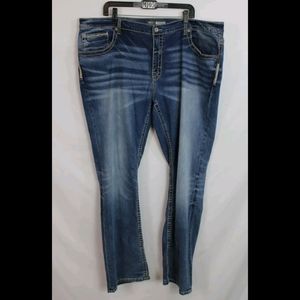 Men's Blue Faded Slim Jeans